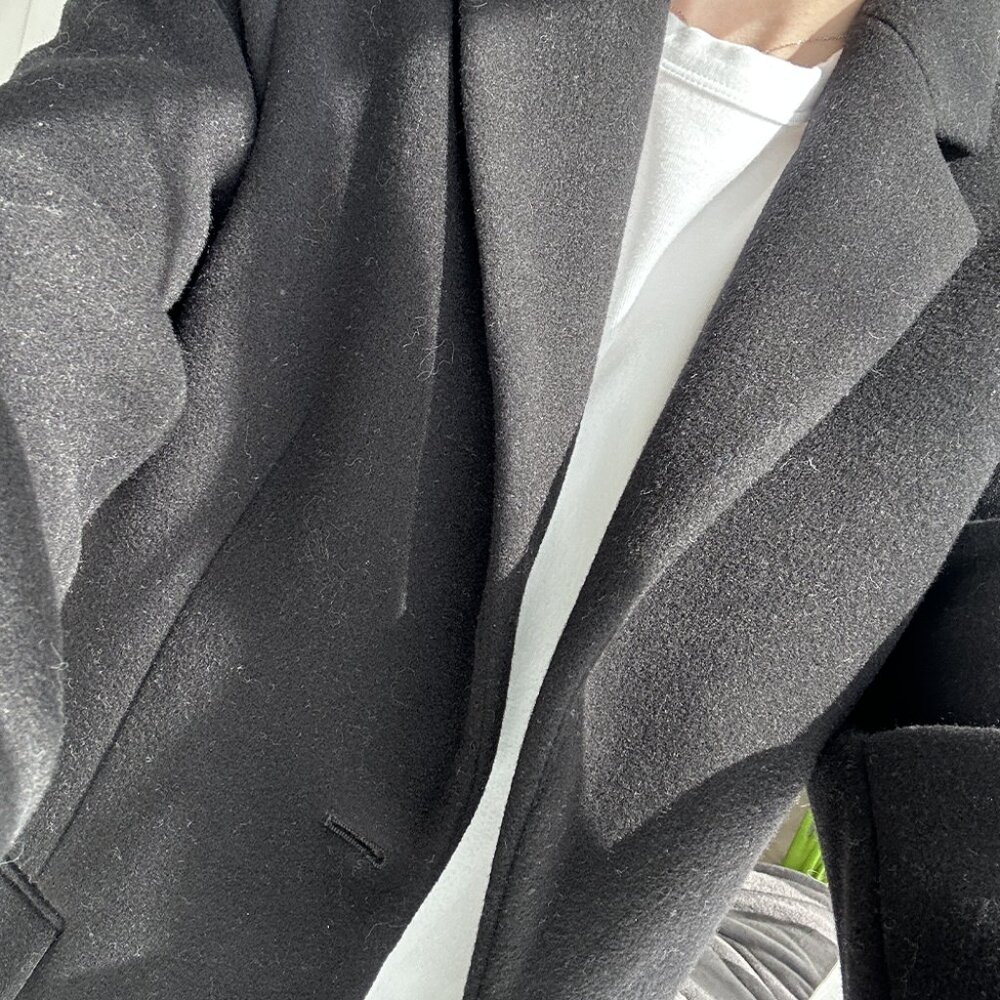 &OtherStories Oversized Straight Wool Blazer in Black 32 - Picture 8 of 13